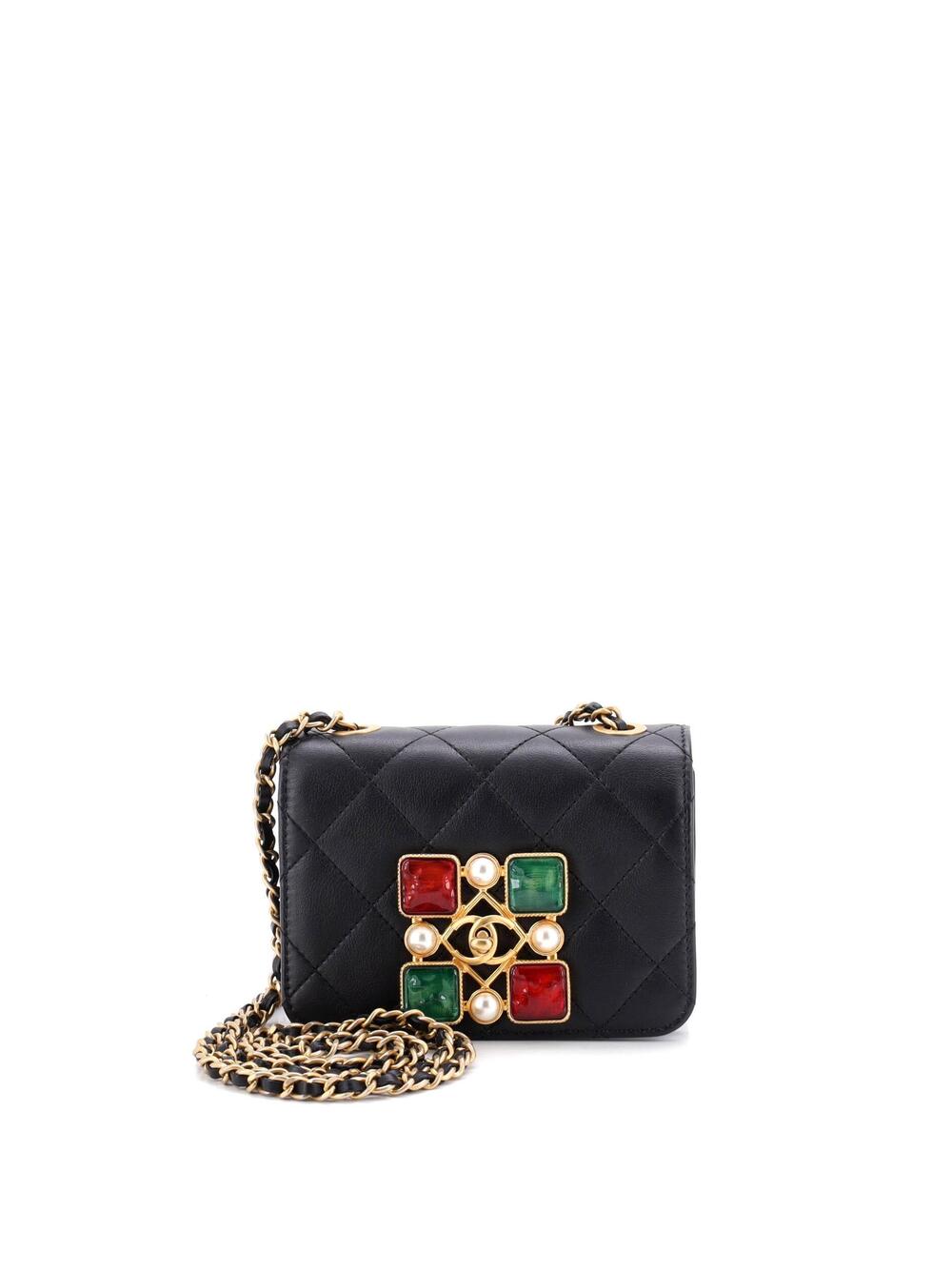 Chanel Resin And Pearl Cc Full Flap Bag #289093C40B